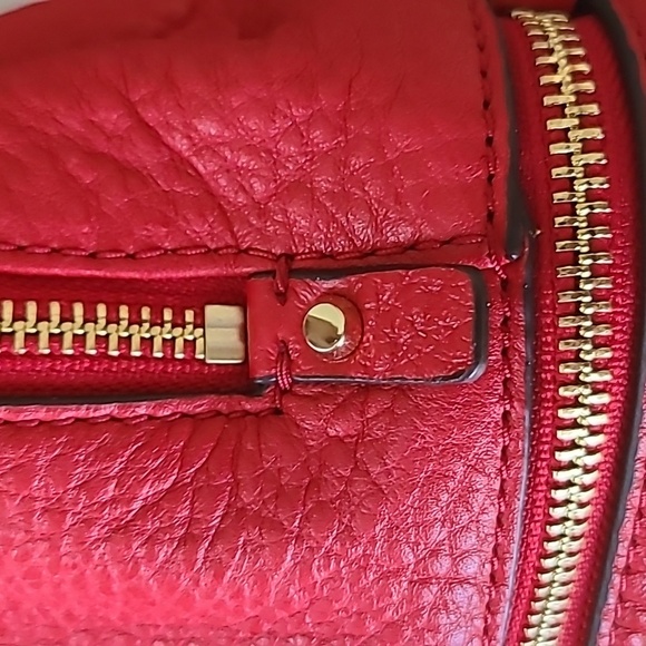 Michael Kors Red Backpack with Gold Studs - Picture 5 of 10